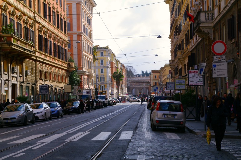 ruas de compras em roma