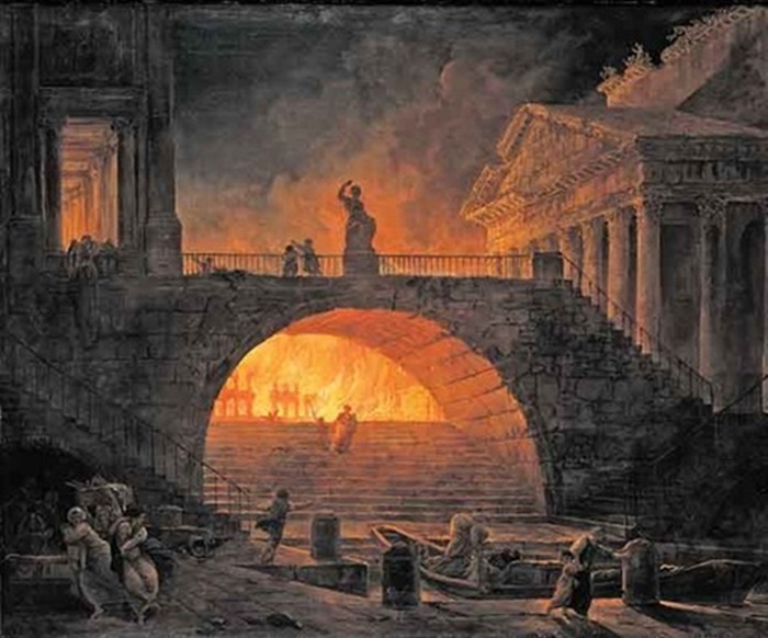 incêndio de roma destruição